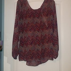 Chevron print top